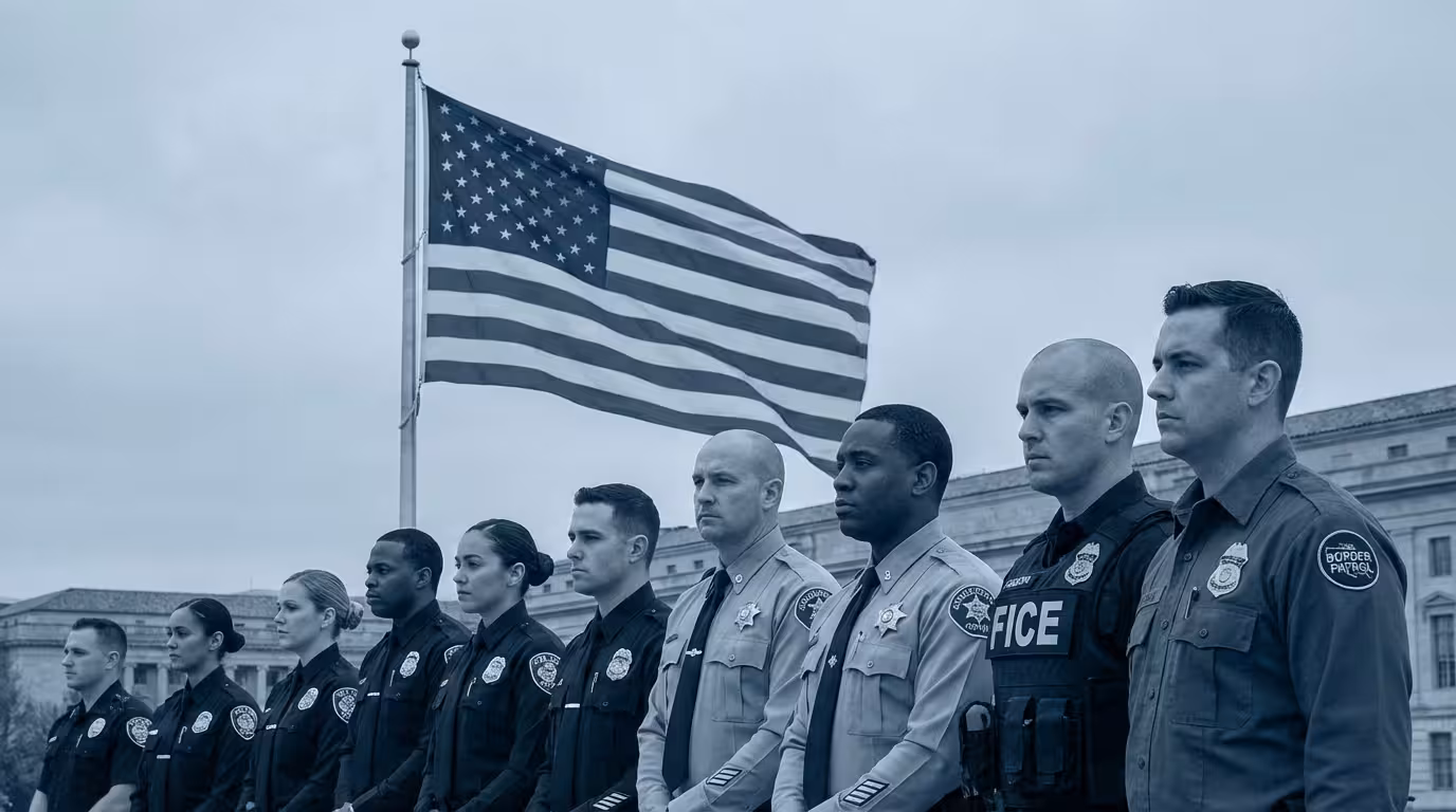 American law enforcement officers serving their community